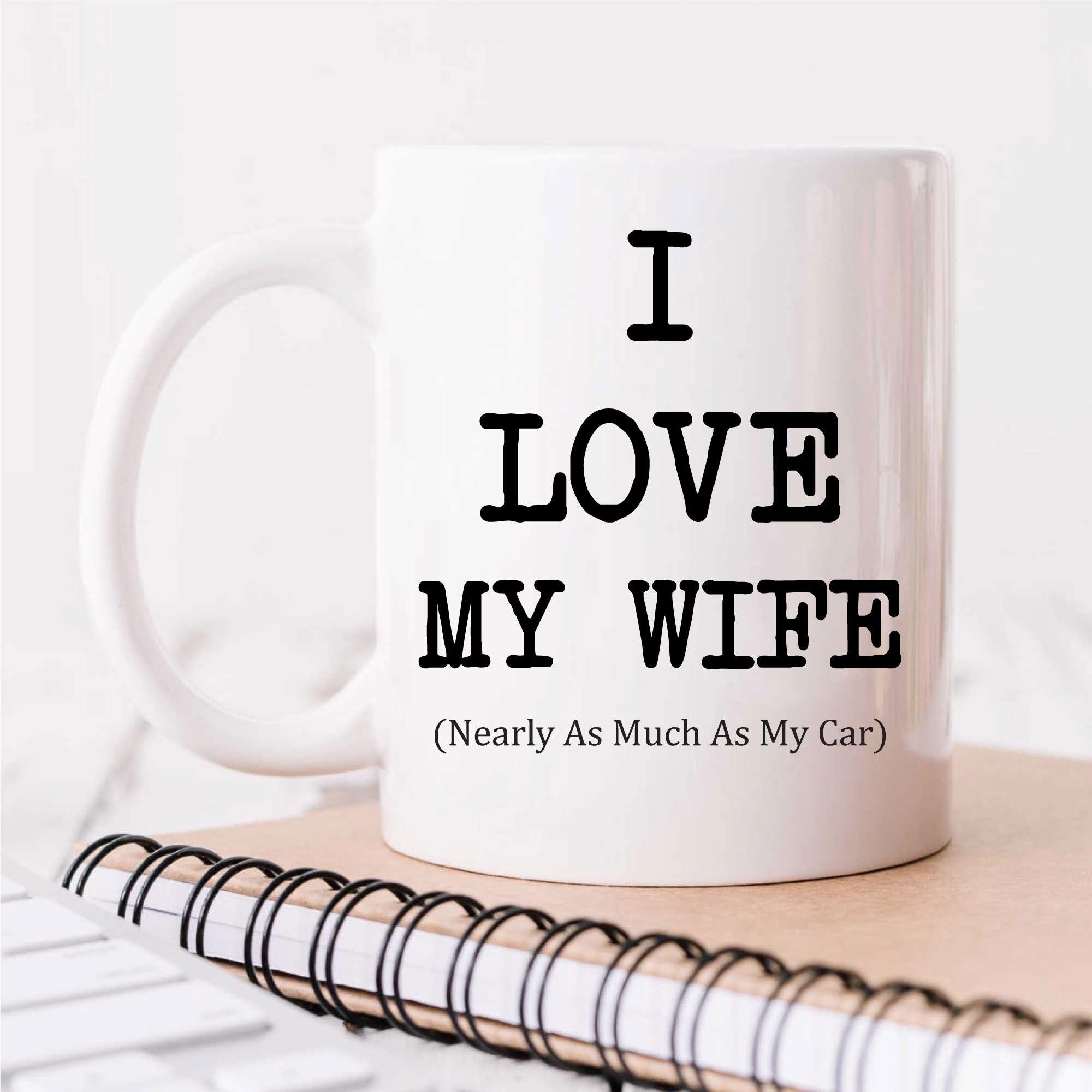 Mug "J'aime Ma Femme Presque Autant Que Le Vélo" - Cadeau Humour Pour Mari, Saint-Valentin, Noël