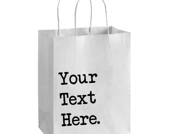Personalised Your Text Here White Funny Gift Bag