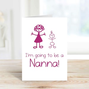 Nanna Card I&#39;m Going To Be A Nanna Pregnancy Announcement Greeting Birthday Card Valentines Day