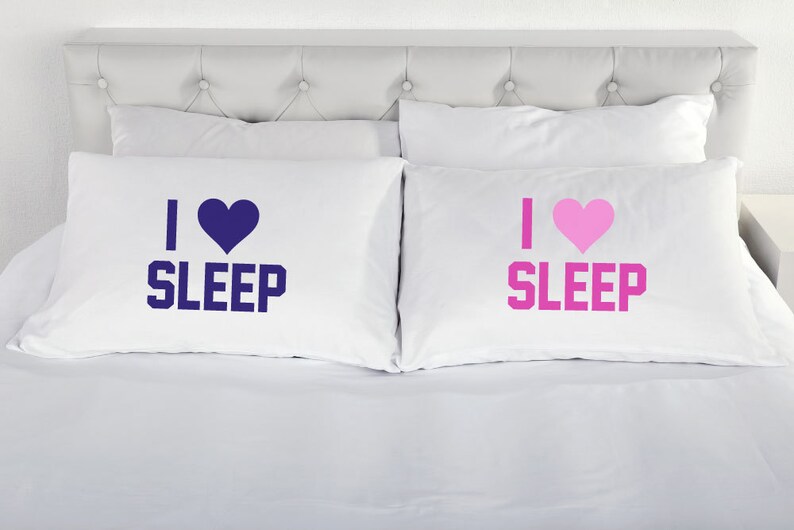 Pillowcases I Love Sleep Printed Pillow Case Teenagers Bed Etsy