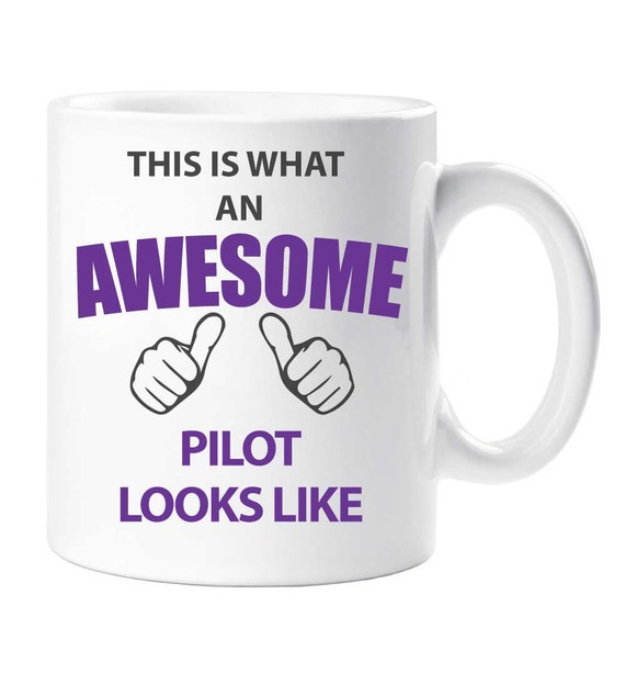 This is what an awesome pilot looks like Large Handled Mug