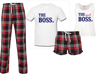 Couples Pyjamas the Boss the Real Boss 