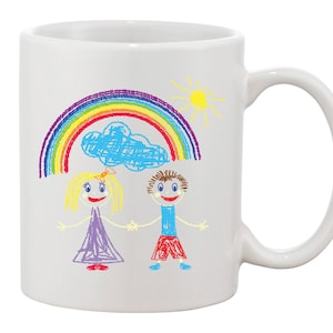 Mug Personalised With Your Childs Drawing Gift Idea Christmas Present Grandparents