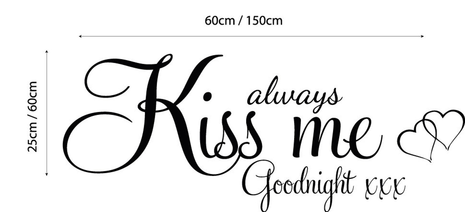 Bedroom Wall Decal Always Kiss Me Goodnight Wall Sticker Etsy 