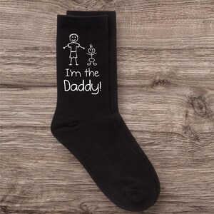 Men&#39;s Socks I&#39;m The Daddy Cotton Black Socks for Dad Funny Father&#39;s Day Gift Comfortable & Stylish Present