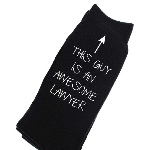 Lawyer Socks Mens Black This Guy is an Awesome Lawyer Socks Etsy