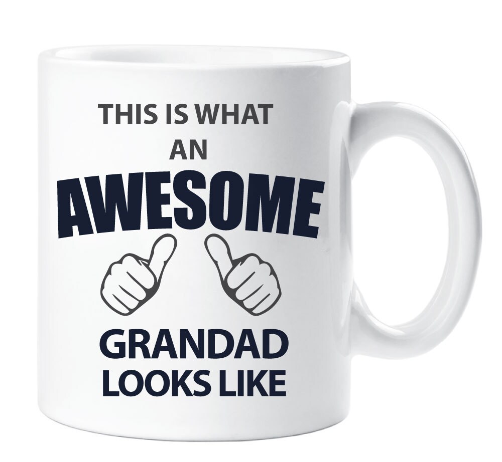 Mug-Tastic Tazza Da Caffè In Ceramica Per Nonno - "This Is What An Awesome Grandad Looks Like" - 312ml, Lavabile In Microonde E Lavastoviglie - 3