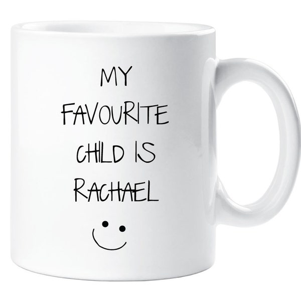 Personalised My Favourite Child Is Mug Ceramic Novelty Present Gift Funny Cup Present Mum Dad