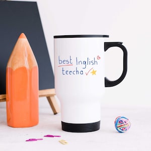 mug | Best Inglish Teecha Travel Mug - Funny English Teacher Joke Gift for Educators