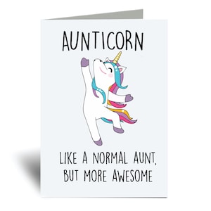 Aunticorn Grußkarte Tante Gruß Geburtstagskarte Tante Tante Muttertag