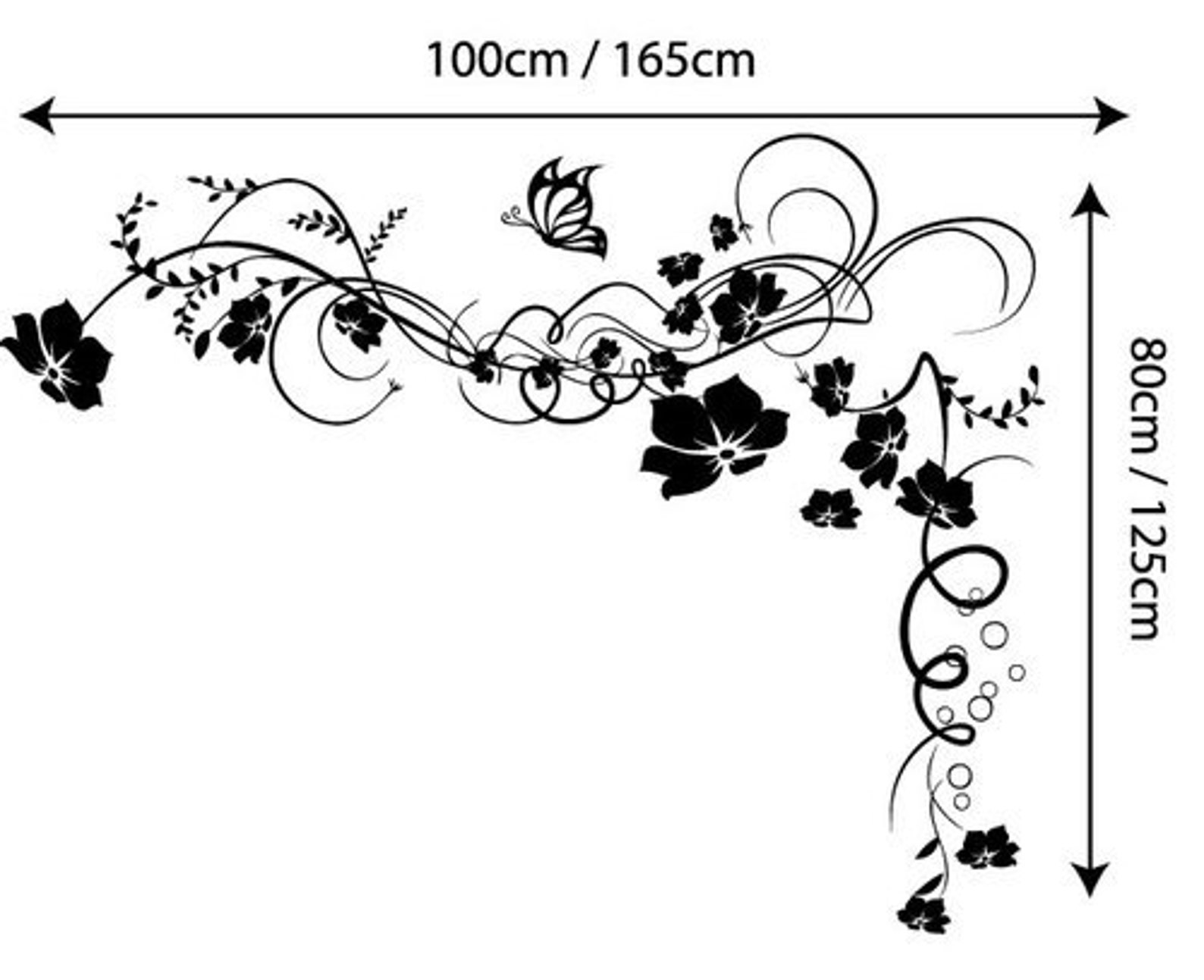 Flower Vine Wall Decal Living Room Bedroom Salon Shop Wall Etsy