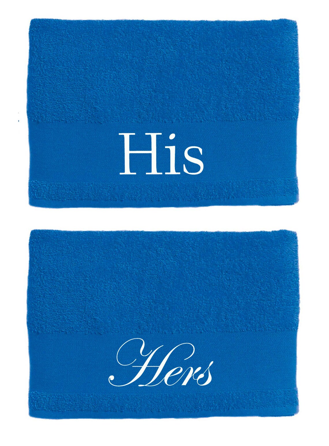 Couples Towel Set His and Hers 50cm X 100cm Valentines Wedding Etsy