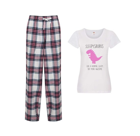 Ladies Sleepy Dinosaur Pyjamas Sleepysaurus Like A Normal Sleepy But More Awesome Pyjamas shorts