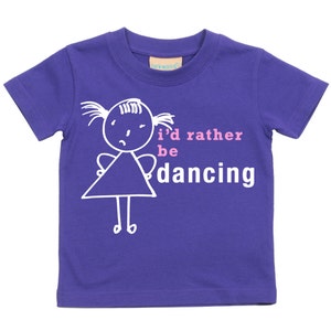 Dancing Girls Tshirt I&#39;d Rather Be Dancing Tshirt Kids Sibling Children New Born Gift Present