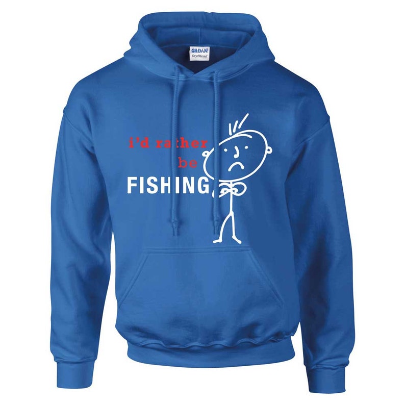 Fishing Hoodie Mens I'd Rather Be Fishing Hoody Dad Etsy