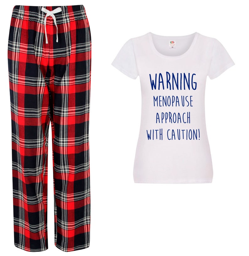 Ladies Menopause Pyjamas Warning Menopause Approach With Etsy