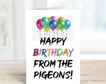 Cartão de Aniversário dos Pombos - Cartão de Aniversário para Criadores e Amantes de Pombos