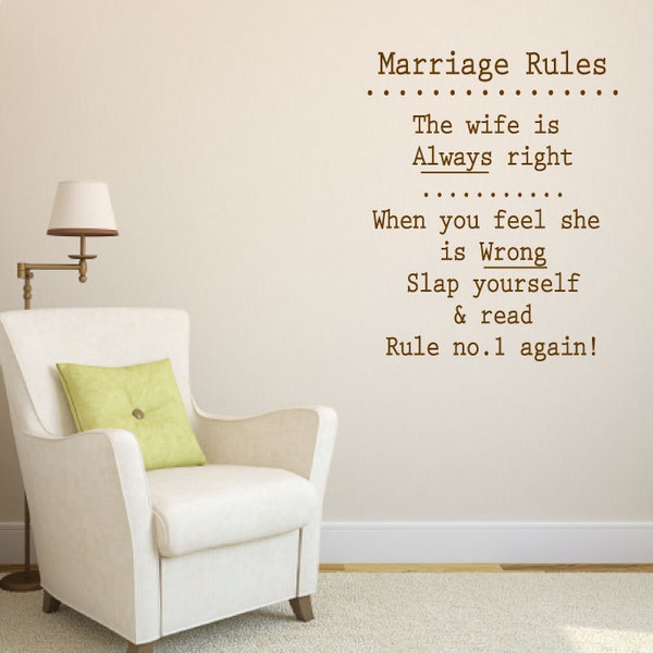 Marriage Wall Decal Etsy UK