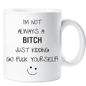 I'm Not Always a Bitch Mug Ceramic Novelty Present Gift Funny Cup Present