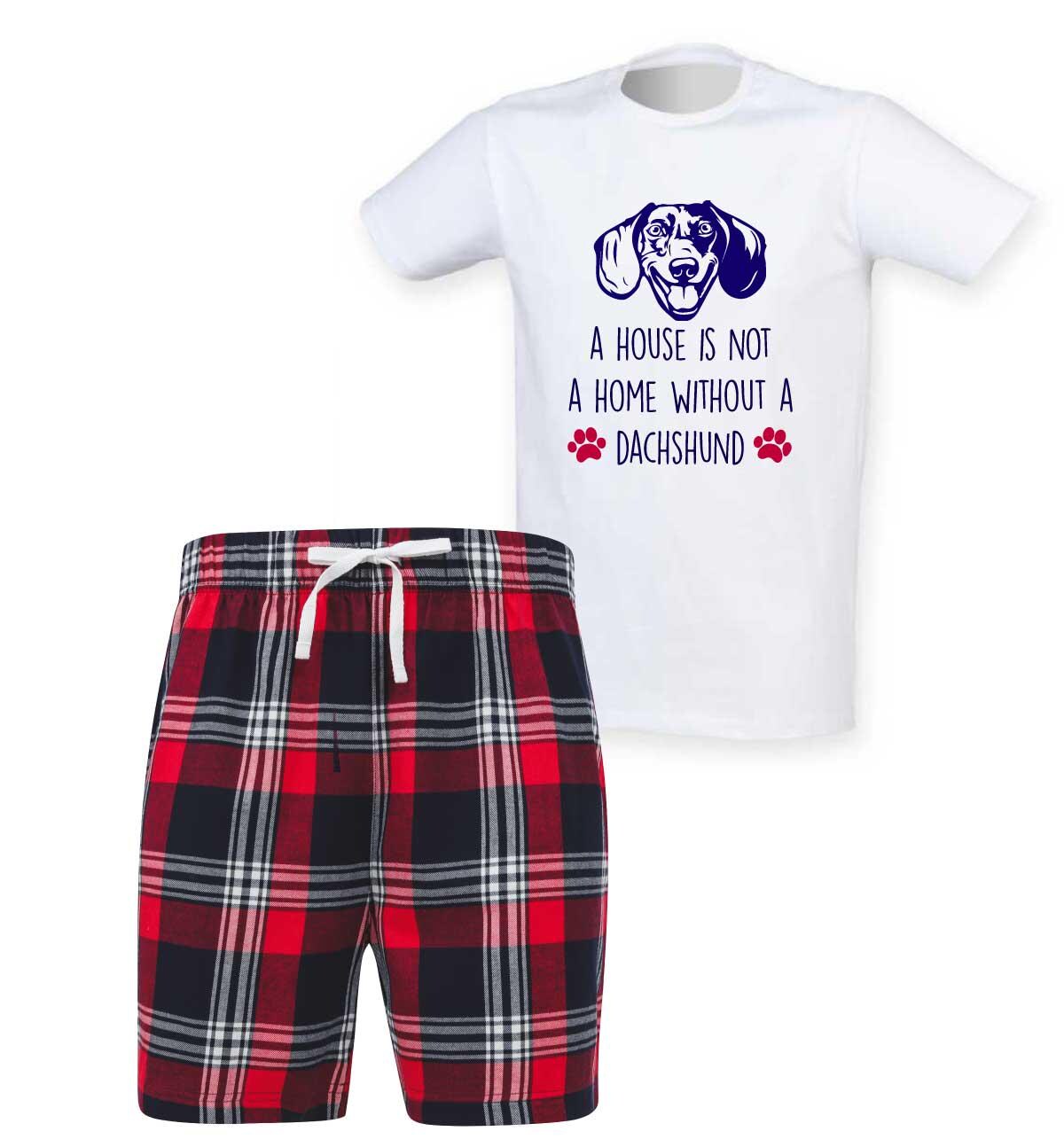 Mens Dachshund Pyjamas A House is Not A Home Without A Dachshund