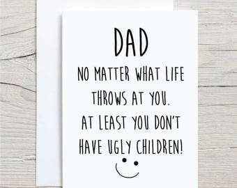 Dad Birthday Card, Sarcastic Funny Dad A6 280gsm Greeting