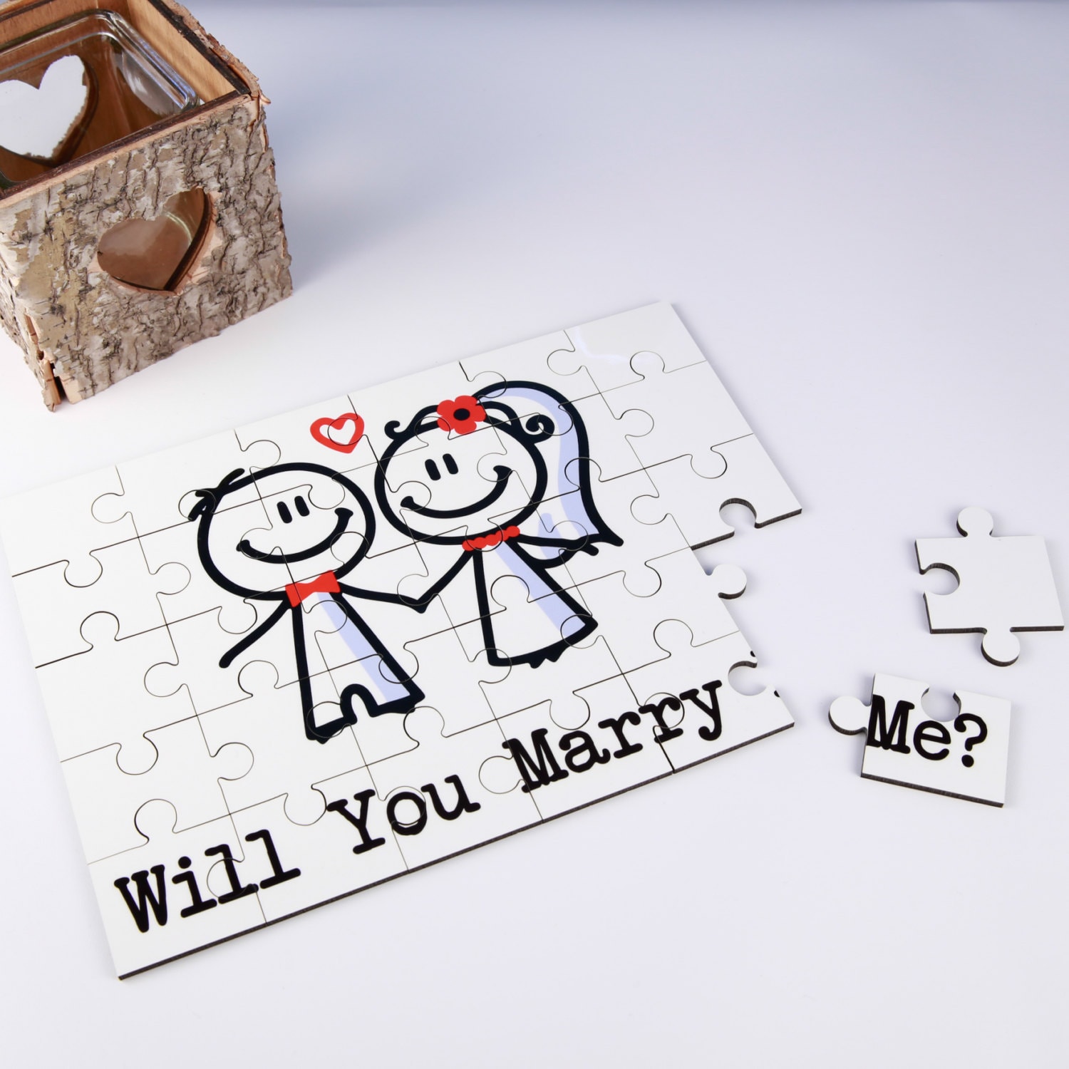 Will You Marry Me Wooden Jigsaw Cartoon Stick People Proposal - Etsy Canada Will You Marry Me Wooden Jigsaw Cartoon Stick People Proposal - Etsy Canada