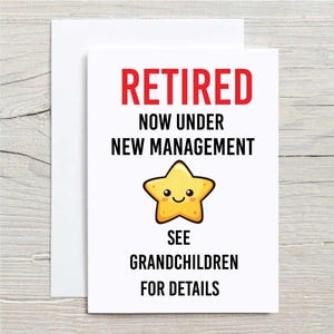 Carte de retraite grand-père - Carte amusante de petits-enfants retraités sous une nouvelle direction