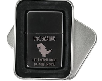 Personalised Engraved Tobacco Rolling Tin & Silver Lighter Set - Father's  Day Gift - Gift for Him - Birthday Gift - Brother Uncle Gift Idea