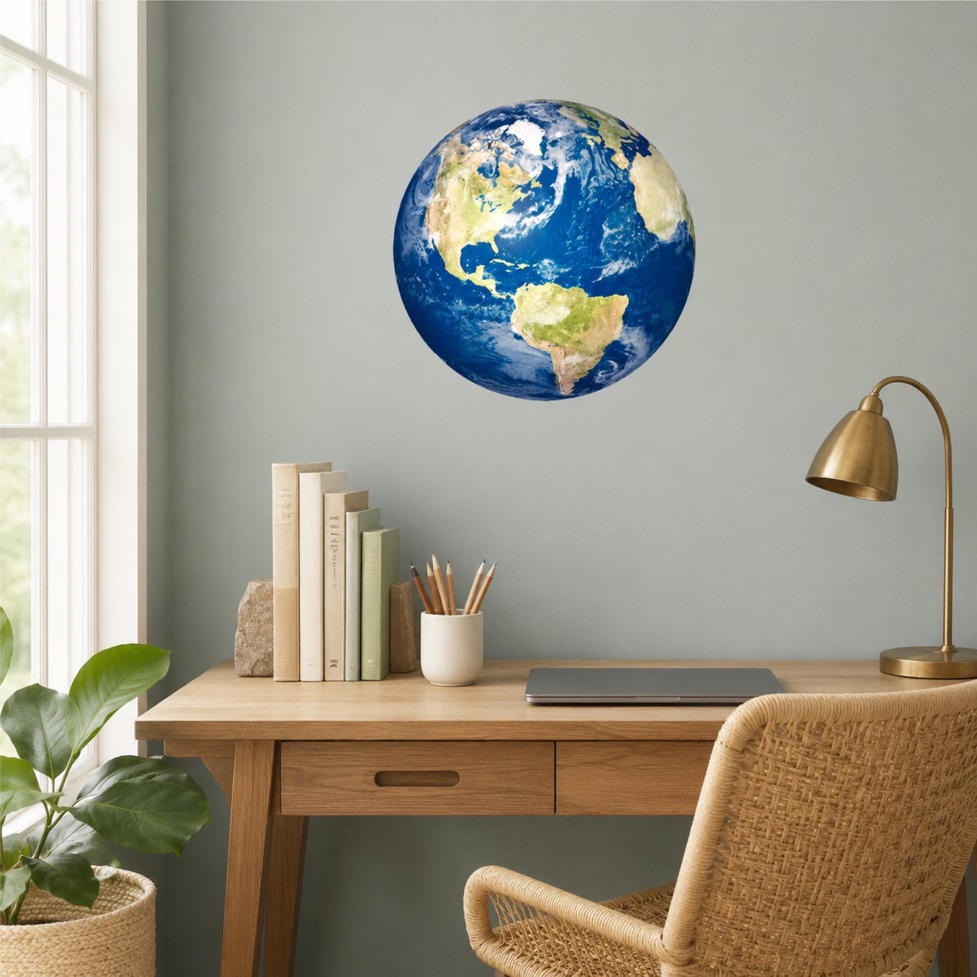 Planet Earth Wall Decal Wall Sticker Universe Boys Kids Bedroom ...