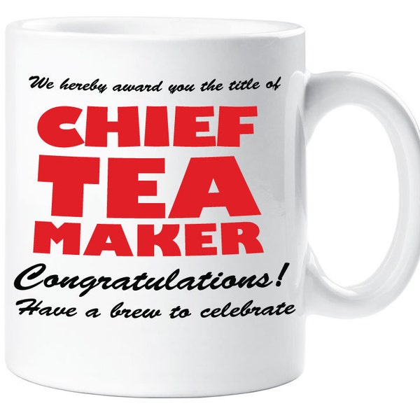 Chief Tea Maker Mug Novelty Gift Top Quality Gift Idea Present For Friend