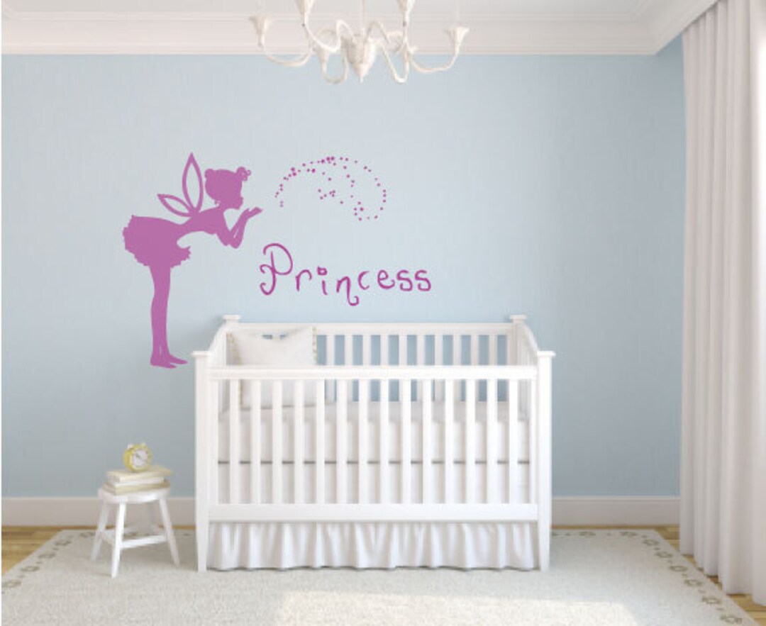 Personalised Magic Fairy Wall Decal Sticker Girls Bedroom Nursery Fairy ...