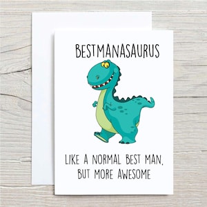 Carte Meilleur homme dinosaure Carte de mariage Bestmanasaurus