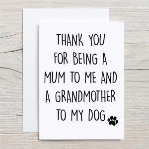 Carte de voeux grand-mère avec chien