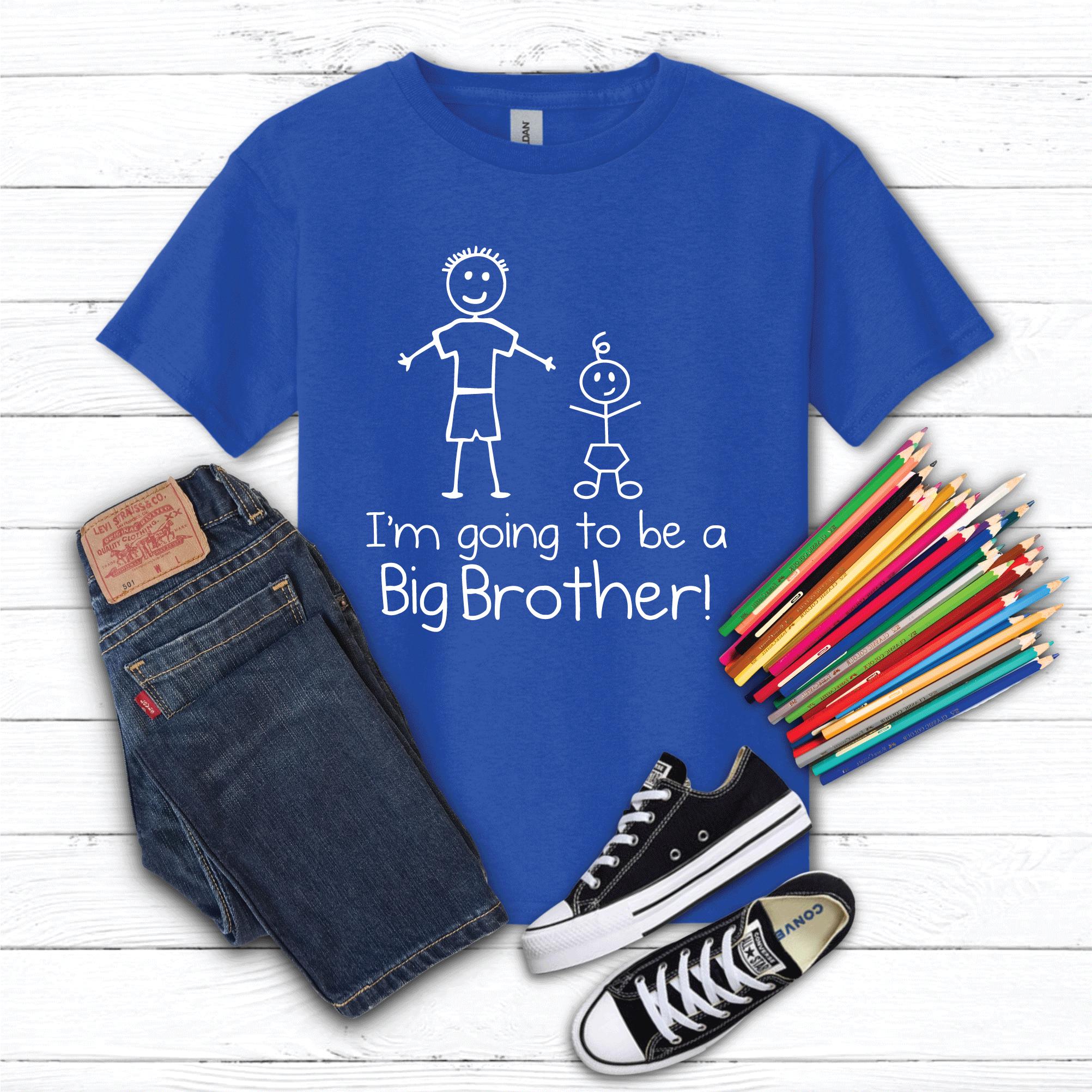 My Icon Art & Clothing I'm Going to Be A Big Brother Kids T-Shirt bianco 1-2 Anni
