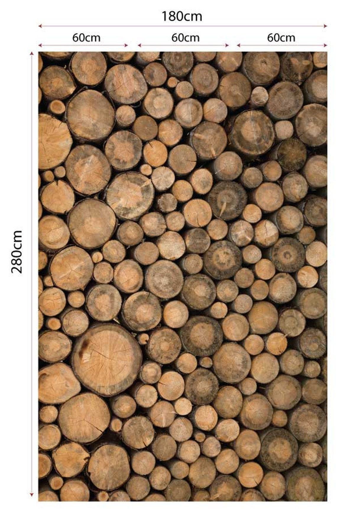 Logs Wall Mural Wallpaper Panel Interior Design Home Decor | Etsy