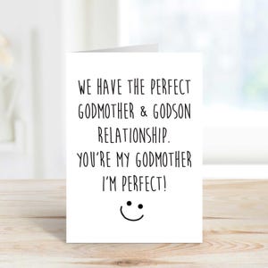 Carte marraine Nous avons la relation marraine parfaite, vous êtes ma marraine et je suis parfaite pour souhaiter un anniversaire fête des mères