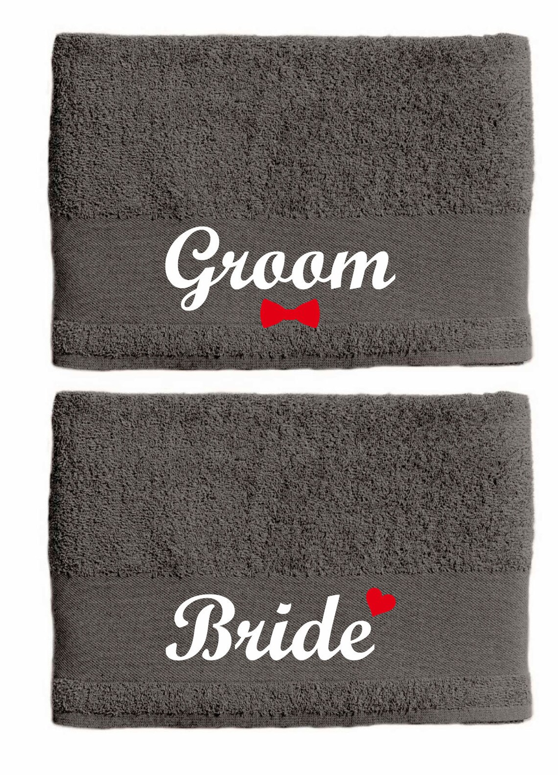 Couples Towel Set Bride and Groom 50cm X 100cm Valentines Etsy