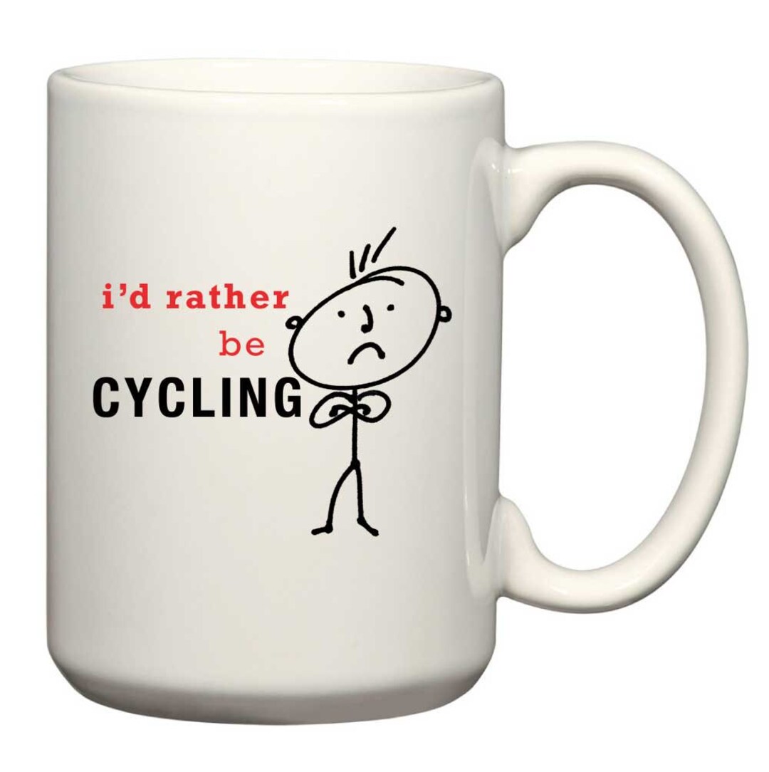 Tasse Émail Humoristique "You're My Favourite Cycliste" - Cadeau Pour Motard/Cycliste - Blanc