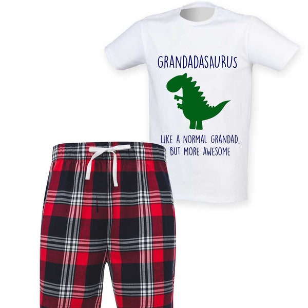 Grandad Dinosaur Pyjamas Men's PJ's Shorts Pyjamas Fathers Day