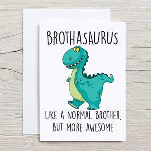 Carte Frère Brothasaurus Dinosaure Voeux Carte Anniversaire Fête Des Pères