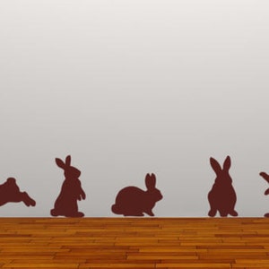 Rabbit Wall Decal Sticker Kids Bedroom Decorative Mural