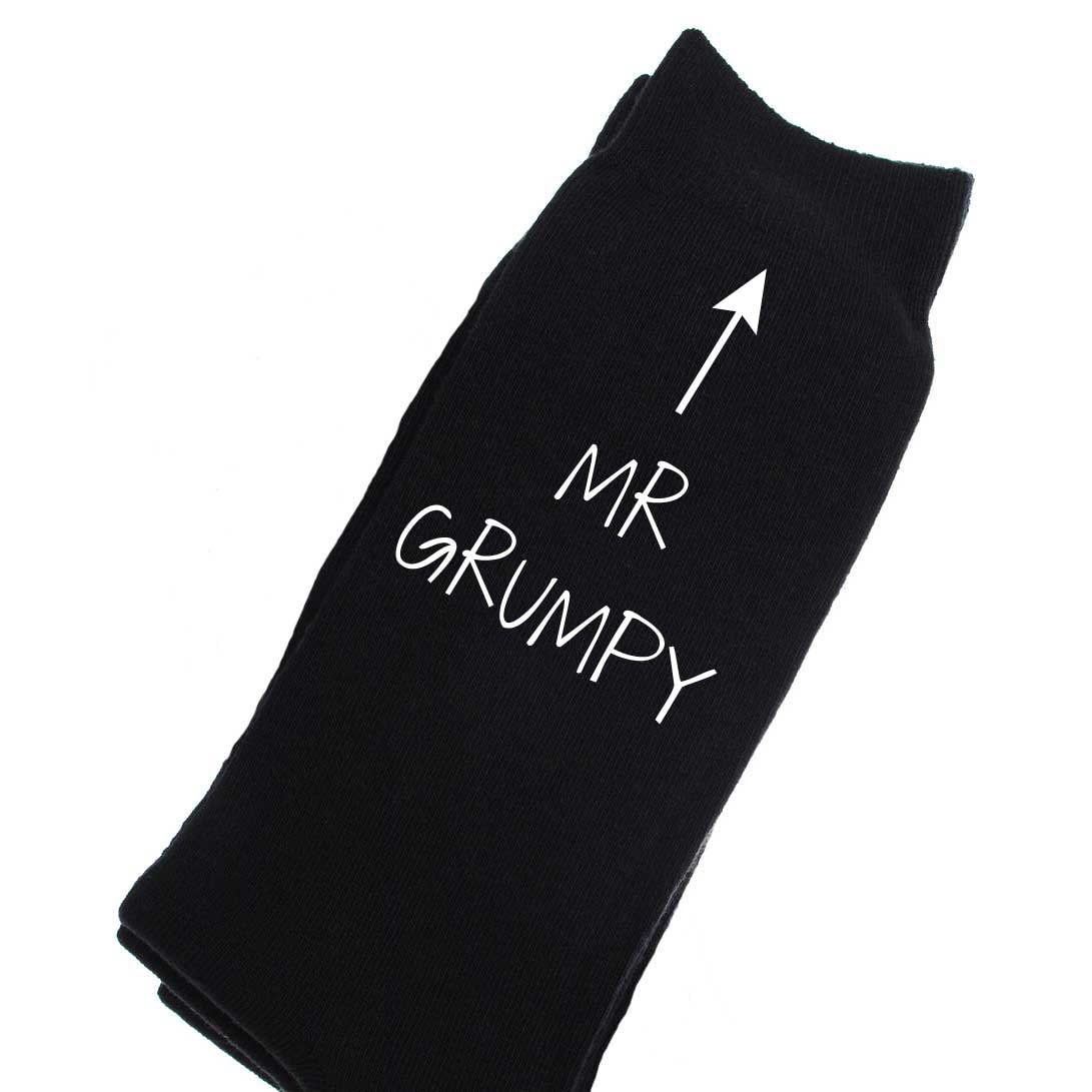 Download Mr Grumpy Socks Mens Black Socks Dad Uncle Grandpa Fathers Day Etsy