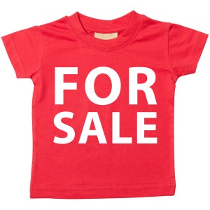 Funny Kids T-shirt For Sale Red T Shirt Available in Sizes from 0-6 Months Children New Born Gift