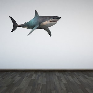 Shark Wall Decal Ocean Under the Sea Sticker Mural Boys Bedroom Wall Sticker Graphic