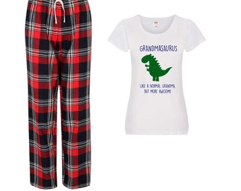 Grandma Pajamas Grandmasaurus Wie eine Normale Oma aber Großartigerer Pyjamas