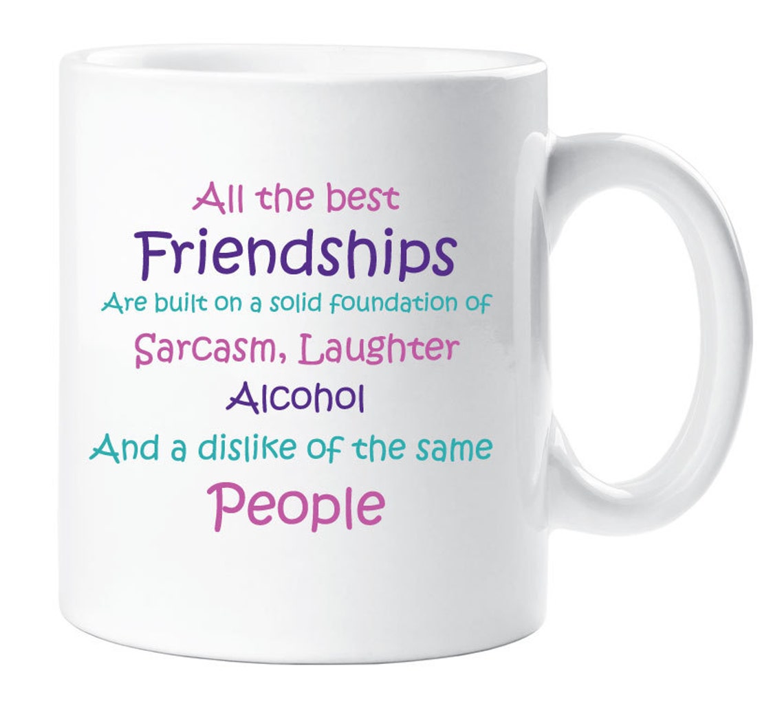 Best Friends Mug Friendship Novelty Cup Quote Funny Gift Etsy
