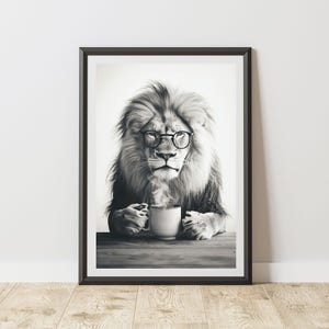 Lion Coffee Posters - Etsy