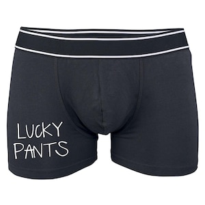 Lucky Pants Boxers Black Shorty Boxers Christmas Birthday Husband Boyfriend Son