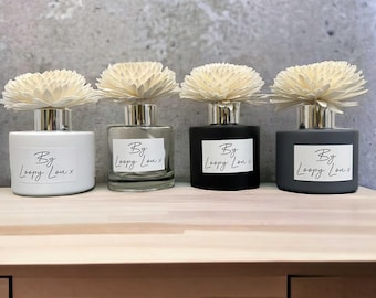 Difusor de varetas de luxo com fragrância intensa de sálvia esclareia, 100ml.