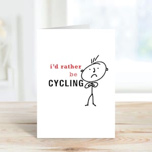 Carte de cyclisme pour hommes Je préfère faire du vélo, voeux drôle, carte d'anniversaire pour la fête des pères, mari